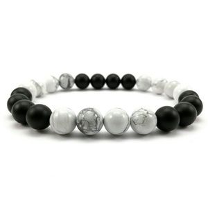 Howlite bracelet handmade (Energy bracelet) - 8mm